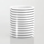 Minimal Line Curvature I Black and White Mid Century Modern Arch Abstract Coffee Mug Gallery Image 4