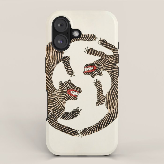 Japanese Tigers by Taguchi Tomoki 1860-1869 - Tiger iPhone Case