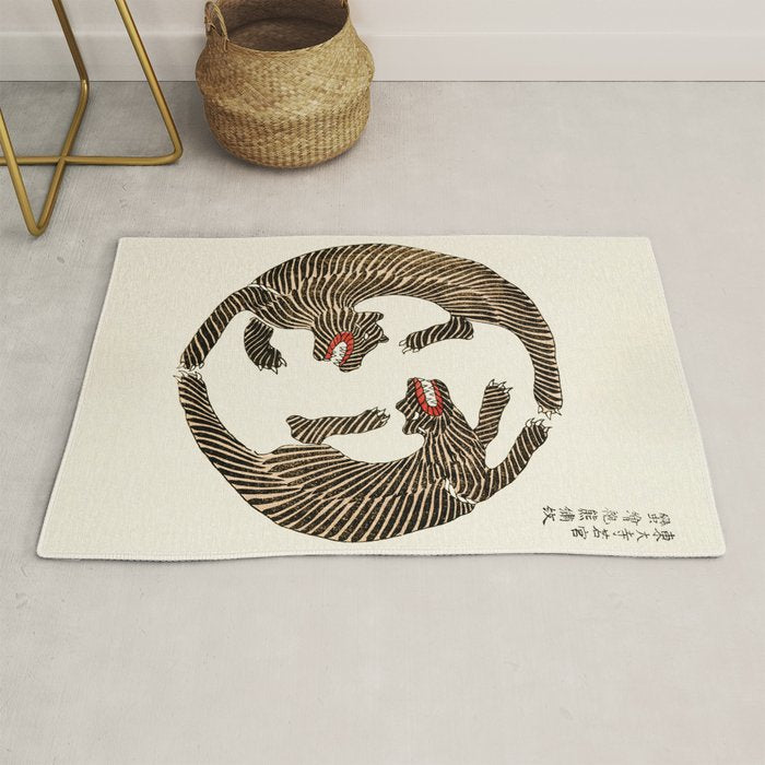 Japanese Tigers by Taguchi Tomoki 1860-1869 - Tiger Rug Gallery Image 1