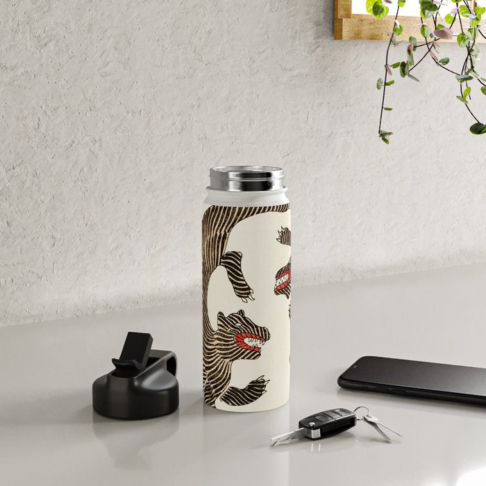 Japanese Tigers by Taguchi Tomoki 1860-1869 - Tiger Water Bottle Gallery Image 4