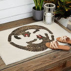 Japanese Tigers by Taguchi Tomoki 1860-1869 - Tiger Outdoor Rug Gallery Image 2