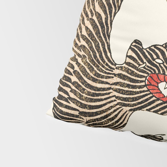 Japanese Tigers by Taguchi Tomoki 1860-1869 - Tiger Pillow Sham Gallery Image 4