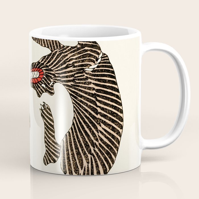 Japanese Tigers by Taguchi Tomoki 1860-1869 - Tiger Coffee Mug Gallery Image 1