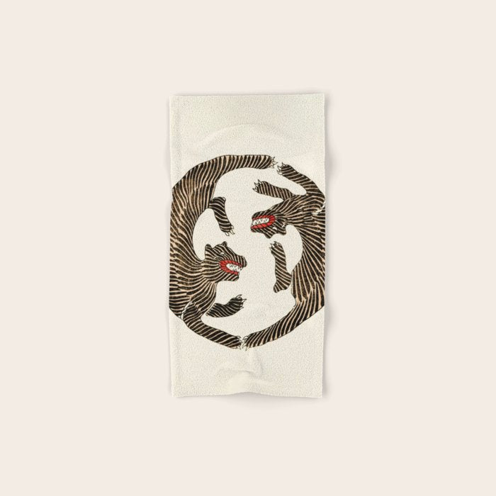 Japanese Tigers by Taguchi Tomoki 1860-1869 - Tiger Bath Towel Gallery Image 1