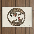 Japanese Tigers by Taguchi Tomoki 1860-1869 - Tiger Outdoor Rug Gallery Image 1