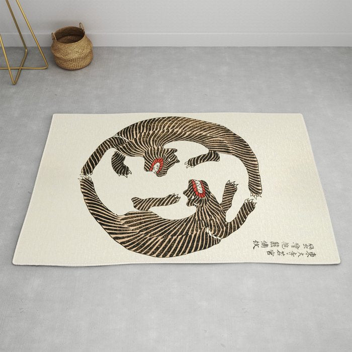 Japanese Tigers by Taguchi Tomoki 1860-1869 - Tiger Rug Gallery Image 2