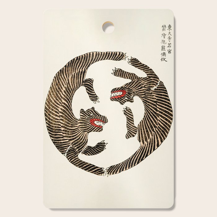 Japanese Tigers by Taguchi Tomoki 1860-1869 - Tiger Cutting Board Gallery Image 1