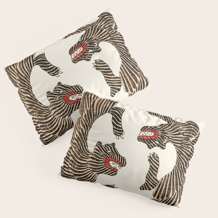 Japanese Tigers by Taguchi Tomoki 1860-1869 - Tiger Pillow Sham Gallery Image 3