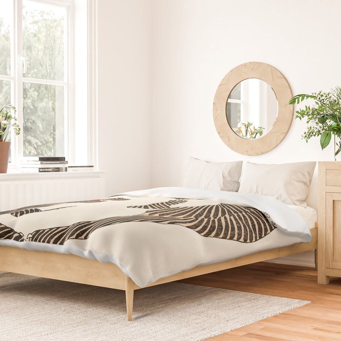 Japanese Tigers by Taguchi Tomoki 1860-1869 - Tiger Duvet Cover Gallery Image 2