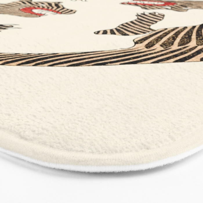 Japanese Tigers by Taguchi Tomoki 1860-1869 - Tiger Bath Mat Gallery Image 3