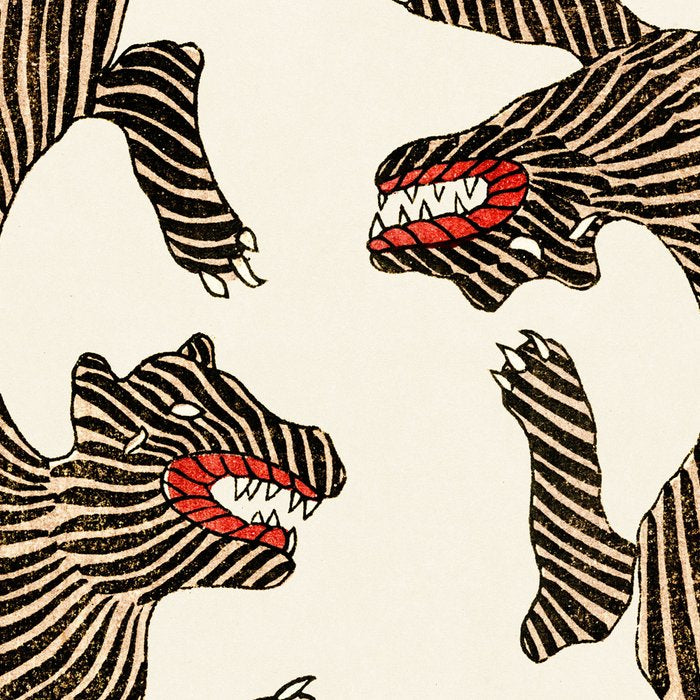 Japanese Tigers by Taguchi Tomoki 1860-1869 - Tiger Coffee Mug Gallery Image 2