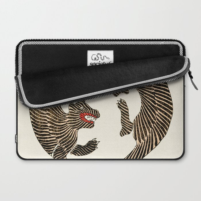 Japanese Tigers by Taguchi Tomoki 1860-1869 - Tiger Laptop Sleeve Gallery Image 2