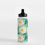 Bold Flower - Green, yellow and white Water Bottle Gallery Image 2