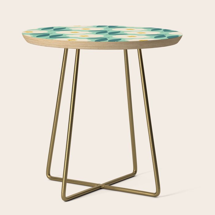 Bold Flower - Green, yellow and white Side Table Gallery Image 1