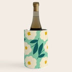 Bold Flower - Green, yellow and white Wine Chiller Gallery Image 1