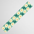 Bold Flower - Green, yellow and white Table Runner Gallery Image 3