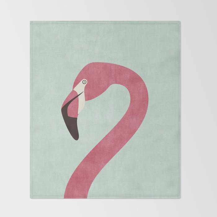FAUNA / Flamingo Throw Blanket Gallery Image 2