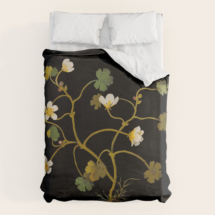 Ranunculus Aquaticus (Polyandria Polygynia) by Mary Delany Paper Collage Floral Flower Botanical Paper Mosaic Vintage Scientific Plant Anatomy Duvet Cover Gallery Image 6