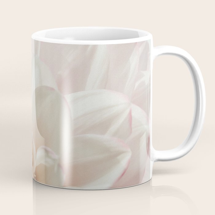 Intrepid x white dahlia flower photograph Coffee Mug Gallery Image 1