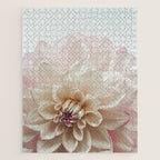 Intrepid x white dahlia flower photograph Jigsaw Puzzle Gallery Image 1