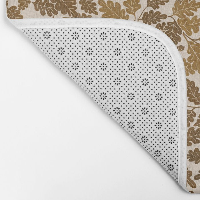 Golden Autumn Oak Pattern Bath Mat Gallery Image 2