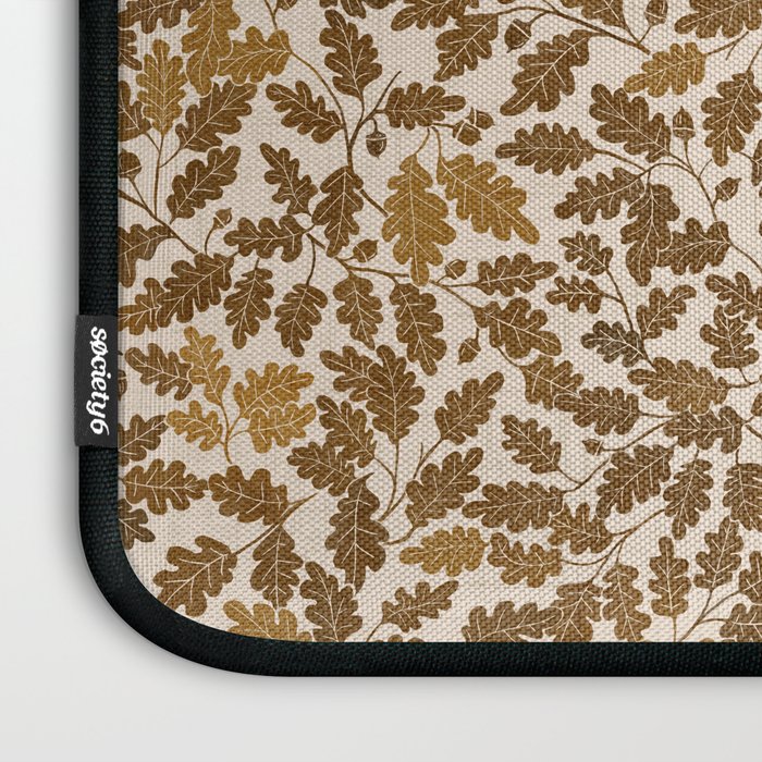 Golden Autumn Oak Pattern Laptop Sleeve Gallery Image 3