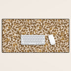Golden Autumn Oak Pattern Desk Mat Gallery Image 1