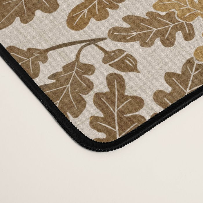 Golden Autumn Oak Pattern Desk Mat Gallery Image 4