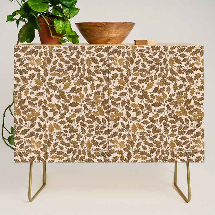 Golden Autumn Oak Pattern Credenza Gallery Image 1