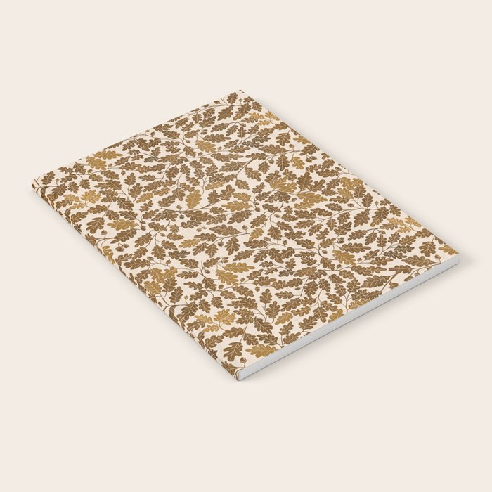 Golden Autumn Oak Pattern Notebook Gallery Image 2