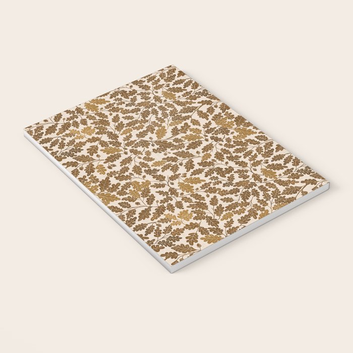 Golden Autumn Oak Pattern Notebook Gallery Image 3