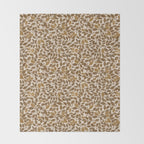 Golden Autumn Oak Pattern Throw Blanket Gallery Image 2