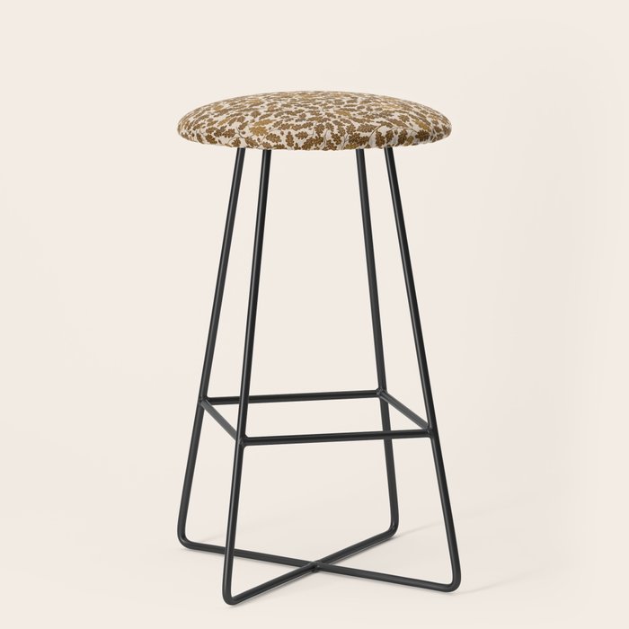 Golden Autumn Oak Pattern Stool Gallery Image 1