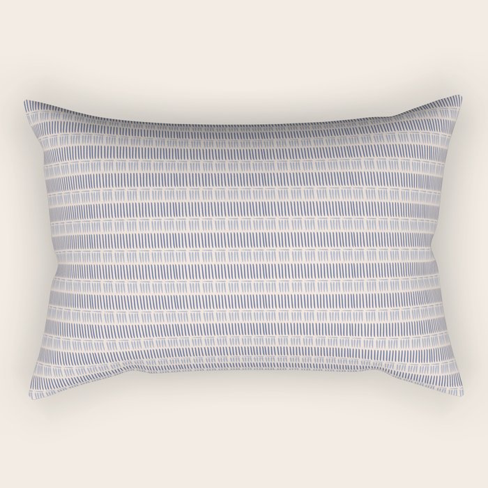 Indigo Blue Stripes  Rectangular Pillow Gallery Image 1