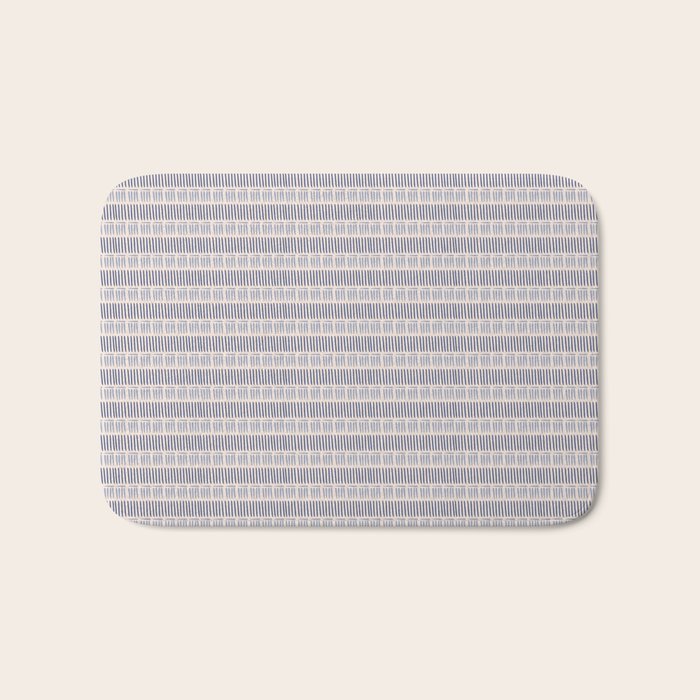 Indigo Blue Stripes  Bath Mat Gallery Image 1