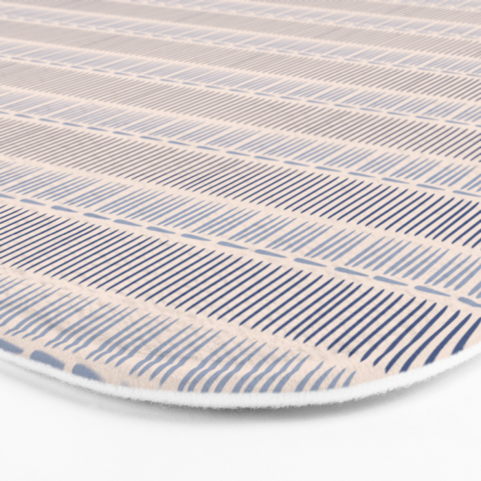 Indigo Blue Stripes  Bath Mat Gallery Image 3