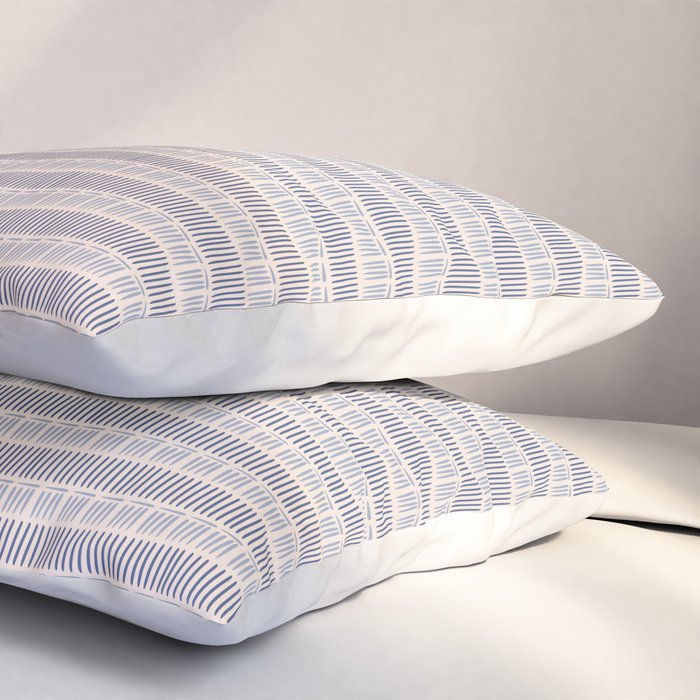 Indigo Blue Stripes  Pillow Sham Gallery Image 3