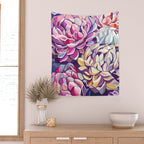 Peonies Wall Tapestry Gallery Image 2