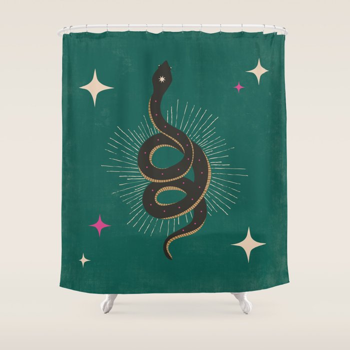 Slither - Green Shower Curtain Gallery Image 1