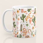 Retro Western-Inspired Pattern with Cacti, Snakes, and Cowboy Boots Coffee Mug Gallery Image 3
