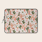 Retro Western-Inspired Pattern with Cacti, Snakes, and Cowboy Boots Laptop Sleeve Gallery Image 1