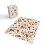 Retro Western-Inspired Pattern with Cacti, Snakes, and Cowboy Boots Jigsaw Puzzle Gallery Image 2