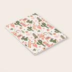 Retro Western-Inspired Pattern with Cacti, Snakes, and Cowboy Boots Notebook Gallery Image 3