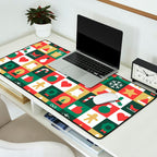Christmas mosaic geometric pattern Desk Mat Gallery Image 2