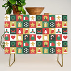 Christmas mosaic geometric pattern Credenza Gallery Image 1