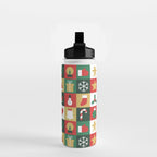 Christmas mosaic geometric pattern Water Bottle Gallery Image 2