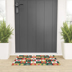 Christmas mosaic geometric pattern Welcome Mat Gallery Image 3