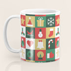 Christmas mosaic geometric pattern Coffee Mug Gallery Image 3