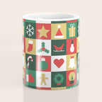 Christmas mosaic geometric pattern Coffee Mug Gallery Image 4