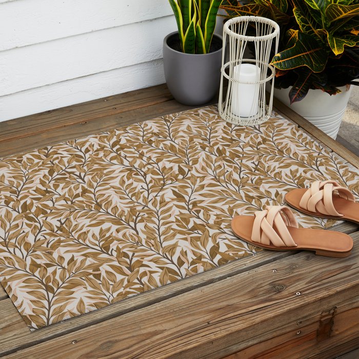  Autumn Botnica Foliage in Neutral Outdoor Rug Gallery Image 2